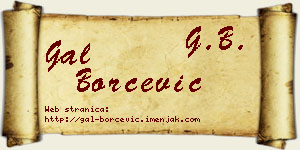Gal Borčević vizit kartica